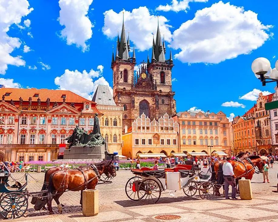 Historic walk in Prague with Ocean Babe X escort at sunset